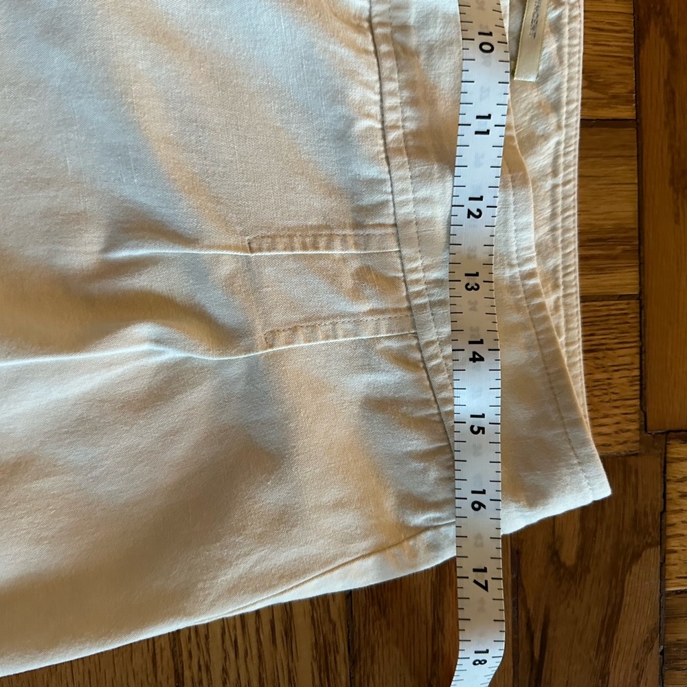 Twelfth street by Cynthia Vincent women's cream linen crop pant - Picture 8 of 8